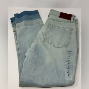 NWOT Lauren Ralph Lauren Black Label Womens Jeans Ombre Raw Hem Ankle T4